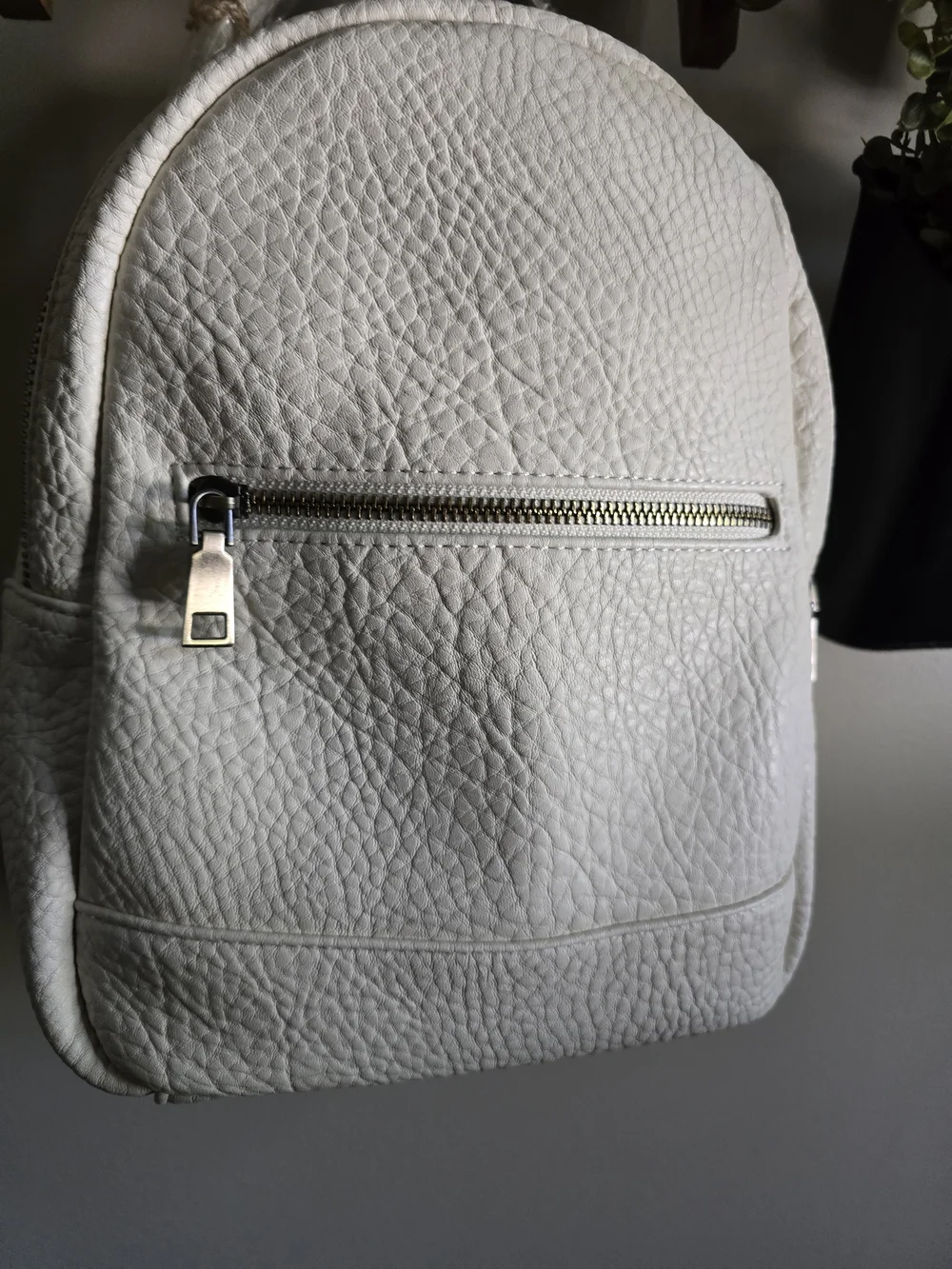 🔥 🍓 Ampere Creations White Vegan Leather Mini Backpack - Classic Women's Bag